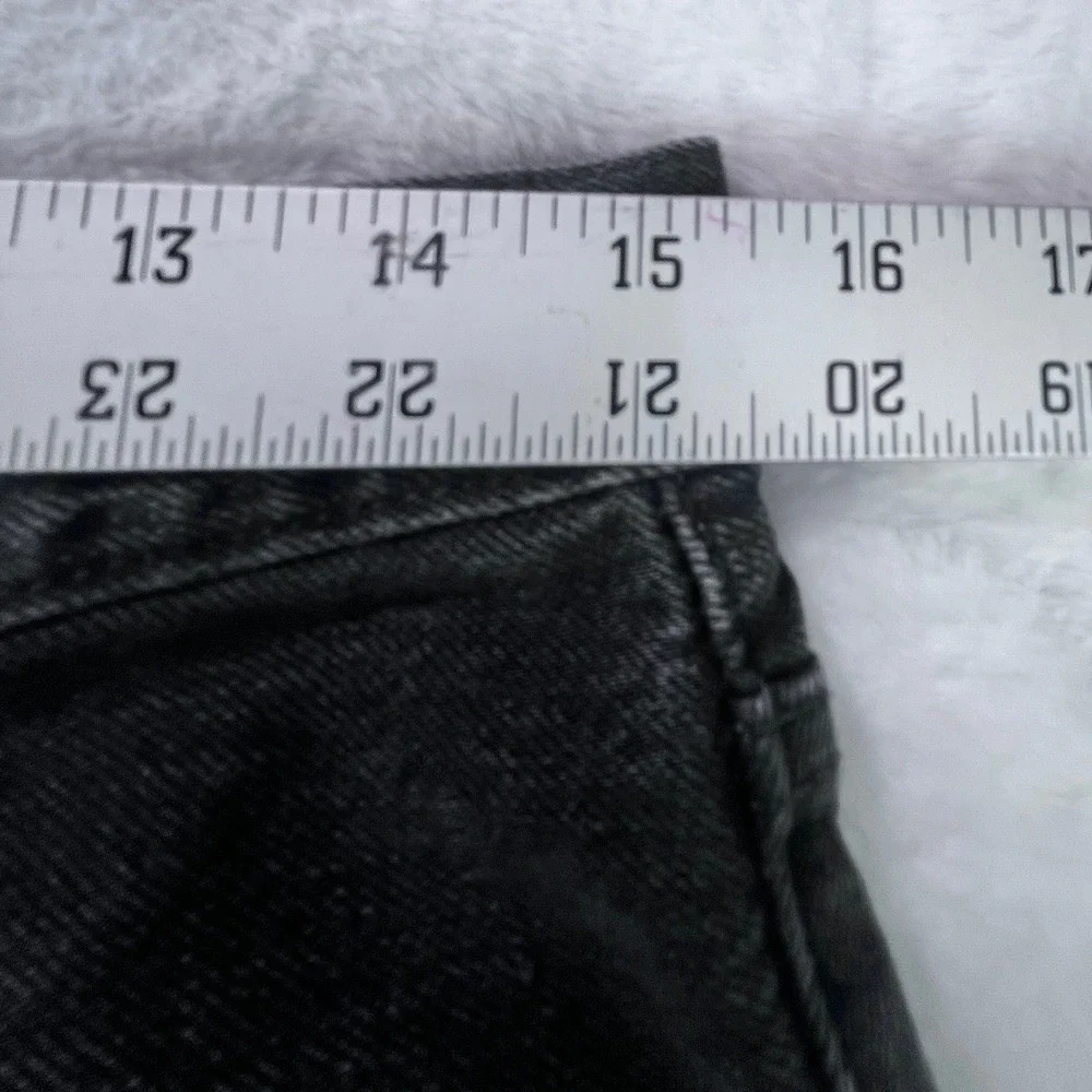 Levi's 501 Premium Distressed Black Denim Jeans‎ Button Fly Men Size 30X28